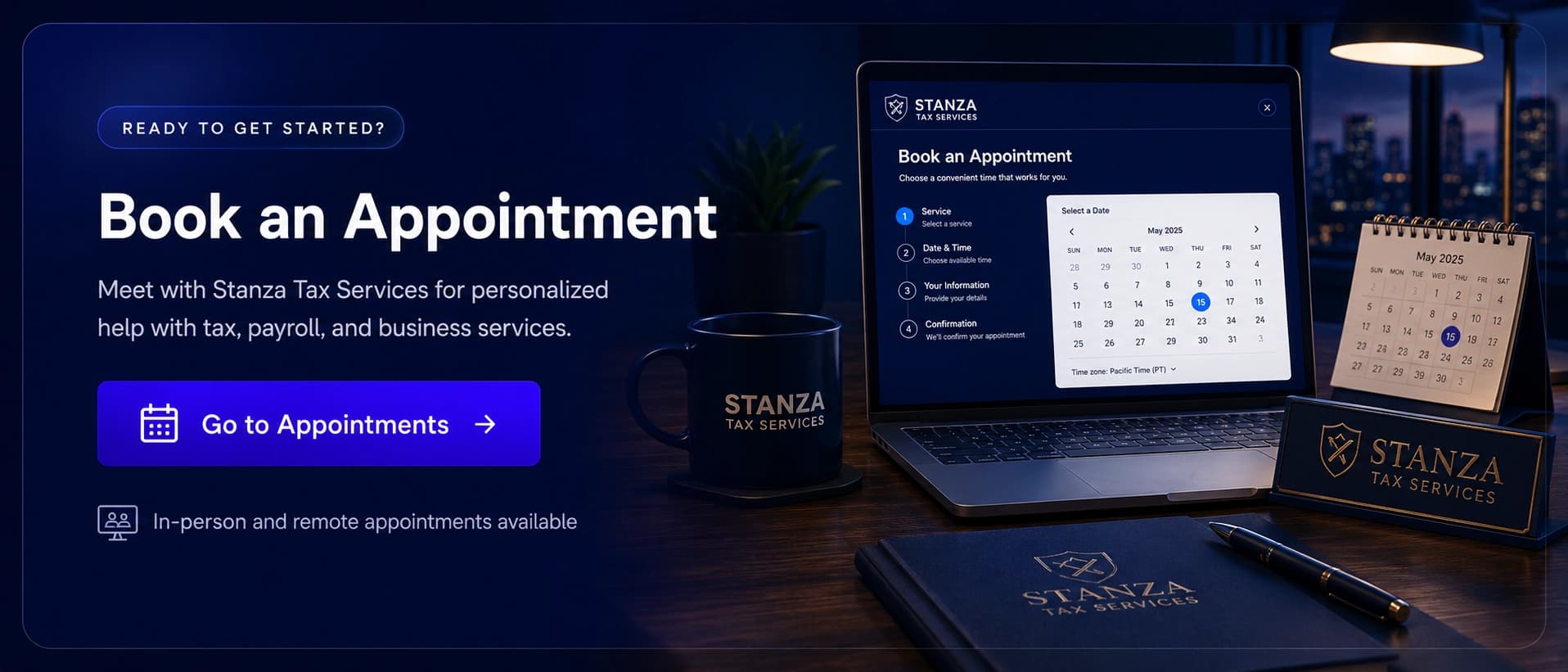 Book an Appointment at Stanza Tax Services